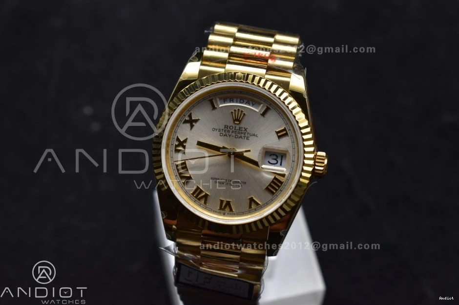 Edition Steel 36 Dial DayDate Roman Weight) with Bracelet Markers YG Best V5 President Silver vr3255 (Gain on QF 904L 0521